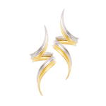 Timo Krapf, Silver Single Leaf Earrings