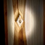 Wood wall Sculpture by slate gray gallery artist Cie Hoover