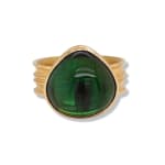 Green Tourmaline Ring by Slate Gray Gallery studio jeweler Barbara Heinrich