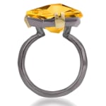 Facets Ring with Citrine by Slate Gray Gallery studio jeweler Elizabeth Garvin