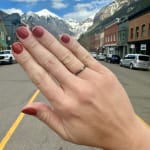 Dark Gray Enamel Ring by Slate Gray Gallery studio jeweler Sloane Street