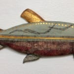 Clay and mixed media fish by Slate Gray Gallery artist Julie McNair