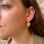 Positive Mind Earrings by Slate Gray Gallery studio jeweler Sandra Frias