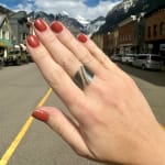 Silver 'Tuxedo' Ring with Pavé Diamonds by Fringe Gallery studio jeweler Elizabeth Garvin