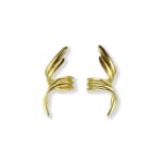 Gold twirl earrings