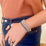 Silver Wave Cuff with Lapis by Fringe Gallery studio jeweler Tana Acton