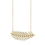 Gold Feather Chain by Slate Gray Gallery studio jeweler Sloane Street