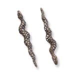 Silver Snake Earrings by Slate Gray Gallery studio jeweler Heather Benjamin