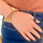 Tana Acton's gold filled asymmetrical mobius cuff