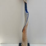 Hand Built white stoneware sculpture by slate gray gallery artist Goedele Vanhille