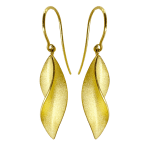 Timo Krapf, Silver Single Leaf Earrings