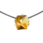 Facets necklace With Citrine by Fringe Gallery studio jeweler Elizabeth Garvin