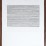 Framed black and white thread on paper work by Fringe Gallery artist Rebecca Messier