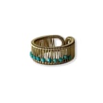 Gold Ring with Turquoise Beads
