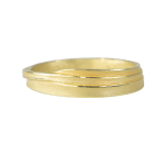 Yellow gold blade of grass ring by Fringe Gallery studio jeweler Barbara Heinrich