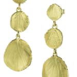 Triple Petal Earrings by Slate Gray Gallery studio jeweler Barbara Heinrich
