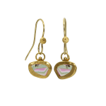 Watermelon Tourmaline Slices & Window Frame Earrings by Fringe Gallery studio jeweler Marki Knopp