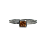 Brown Sapphire Ring by Fringe Gallery studio jeweler Barbara Heinrich