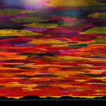Acrylic abstract landscape painting by Fringe Gallery artist Mark Bowles