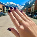 Square Diamond Stacking Ring by Fringe Gallery studio jeweler Barbara Heinrich