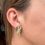 Cyclone Stud Earring by Fringe Gallery studio jeweler Elizabeth Garvin