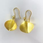 Gold Propeller Earrings by Slate Gray Gallery studio jeweler Petra Class