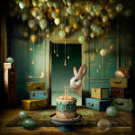 Archival Inkjet Print of It's My Party by Slate Gray Gallery Artist Maggie Taylor