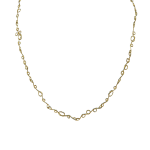 18k yellow gold scribble chain necklace by Fringe Gallery studio jeweler Petra Class