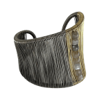 Tana Acton's Asymmetrical Two Tone Cuff with Moonstones