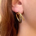 Timo Krapf, Silver Single Leaf Earrings