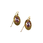 Purple Sapphire Pod Earrings by Fringe Gallery studio jeweler Nanci Modica