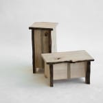 Willem Van Hooff, Ripped wood cabinet (large), 2025