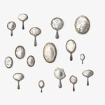 Adi Toch, Beyond a Glance - Large round hand mirror (Cloudy) no 13, 2023