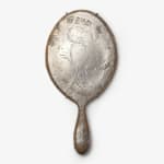 Adi Toch, Beyond a Glance - Large round oval hand mirror (Cloudy) no 13, 2023