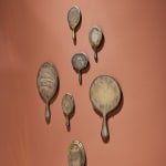 Adi Toch, Beyond a Glance - Large tall oval hand mirror (Cloudy) no 10, 2023