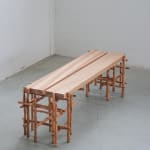 Willem Van Hooff, Ripped wood cabinet (large), 2025