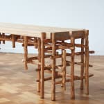 Willem Van Hooff, Ripped wood cabinet (large), 2025