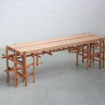 Willem Van Hooff, Ripped wood cabinet (large), 2025