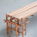 Willem Van Hooff, Ripped wood cabinet (large), 2025