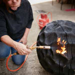 Nic Webb, Flamed, oak vessel, 2019