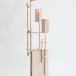 Willem Van Hooff, Ripped wood cabinet (large), 2025