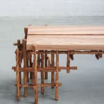 Willem Van Hooff, Ripped wood cabinet (large), 2025