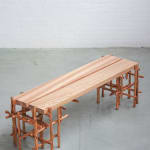 Willem Van Hooff, Ripped wood cabinet (large), 2025