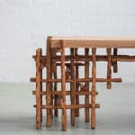 Willem Van Hooff, Ripped wood cabinet (large), 2025
