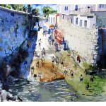 John Short, Bathing Scene on Coliemore Harbour Slipway, Dalkey (Print), 2020