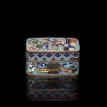 Old Chinese Opium Box in Cloisonné Enamel, decorated with Vases and Flowers., 19th Century