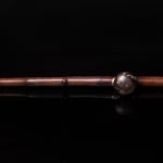 Antique Chinese Opium Pipe from a Scholar. Some Knots of the Bamboo Stem have been kept for Artistic Reasons. Ideograms...