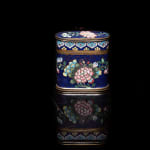 Antique Chinese Opium Box formed by two Half Cylinder Shapes, 19th Century