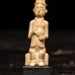European figure carved by the Kongo people of the Loango Region, DRC, late 19th-early 20th C
