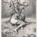 Drawing of a figure with a tree growing out of it by Miles Johnston